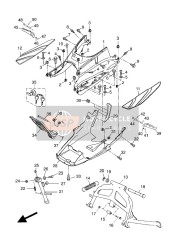 4HC271140000, Stopper, Middenbok, Yamaha, 3